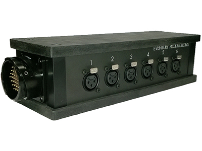 LK37 stagebox huren verhuur, signaal bekabeling, stageblok, 12 kanaals